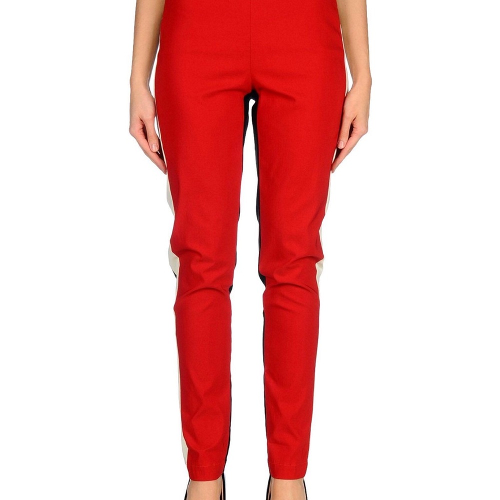 Tricolor Italian Brand Livana Conti Stylish Red Women's Pants